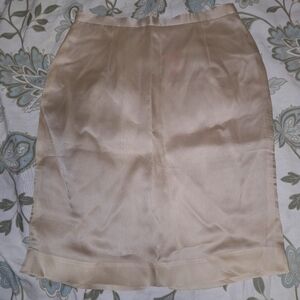 An Against Gravitee 100% Silk pencil skirt in a size 6. Pre-loved in great shape